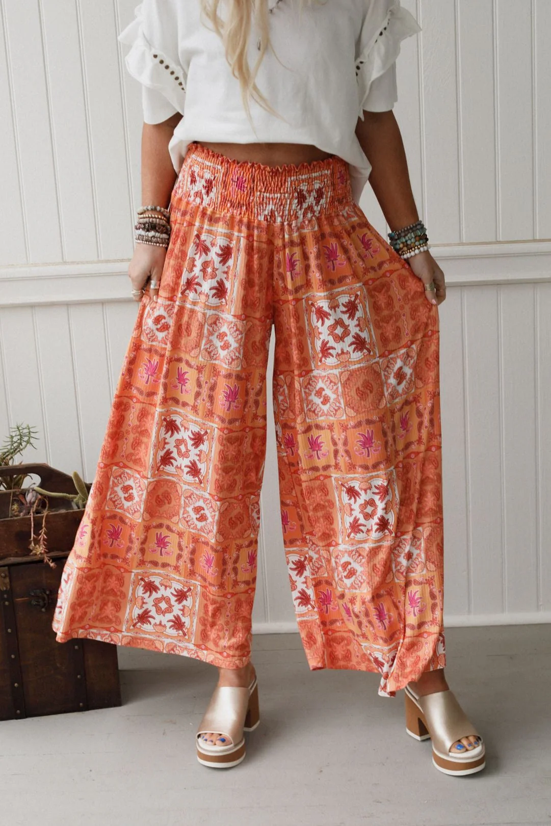 Wildly Free Wide Leg Pants - Orange - Image 2