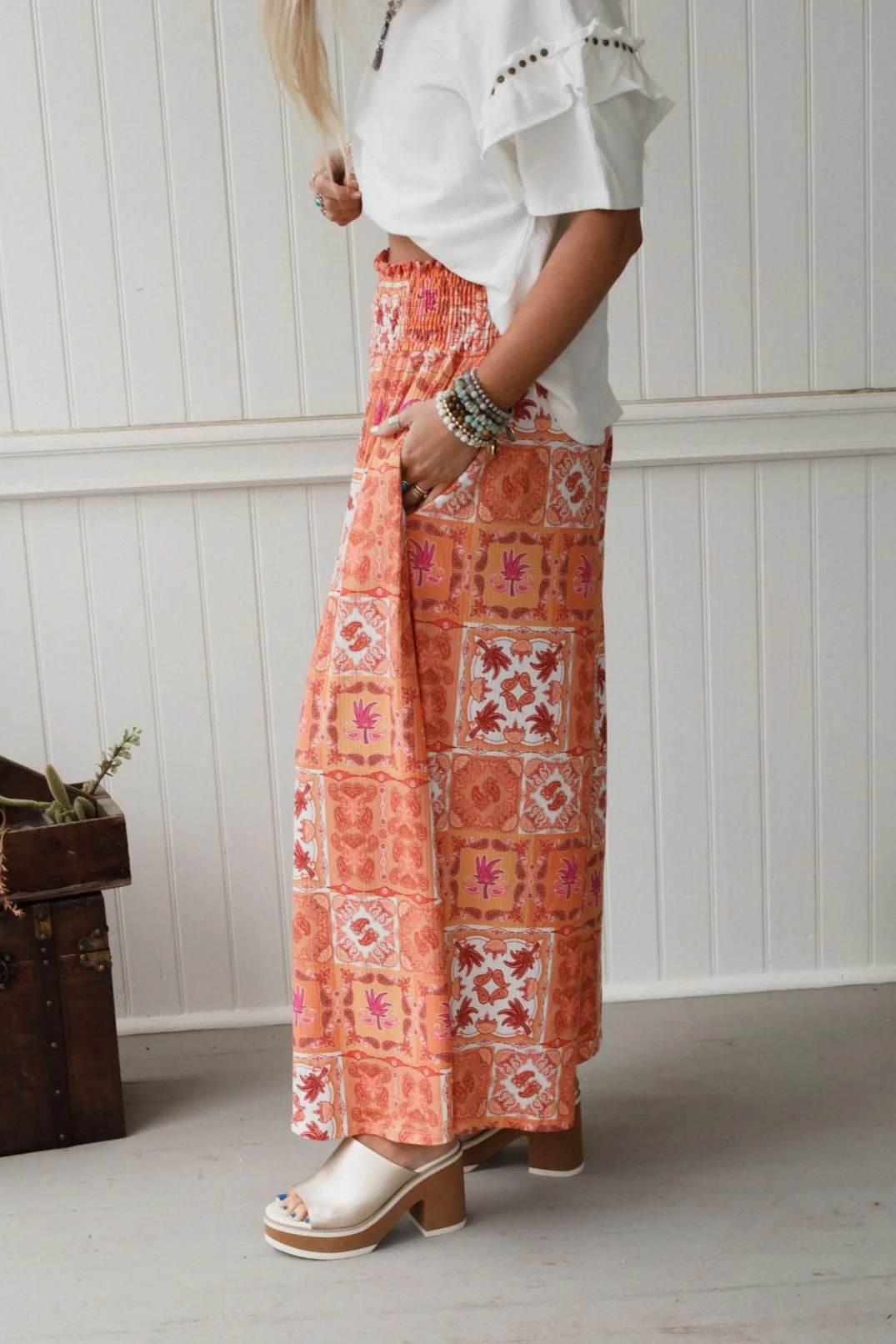 Wildly Free Wide Leg Pants - Orange - Image 4