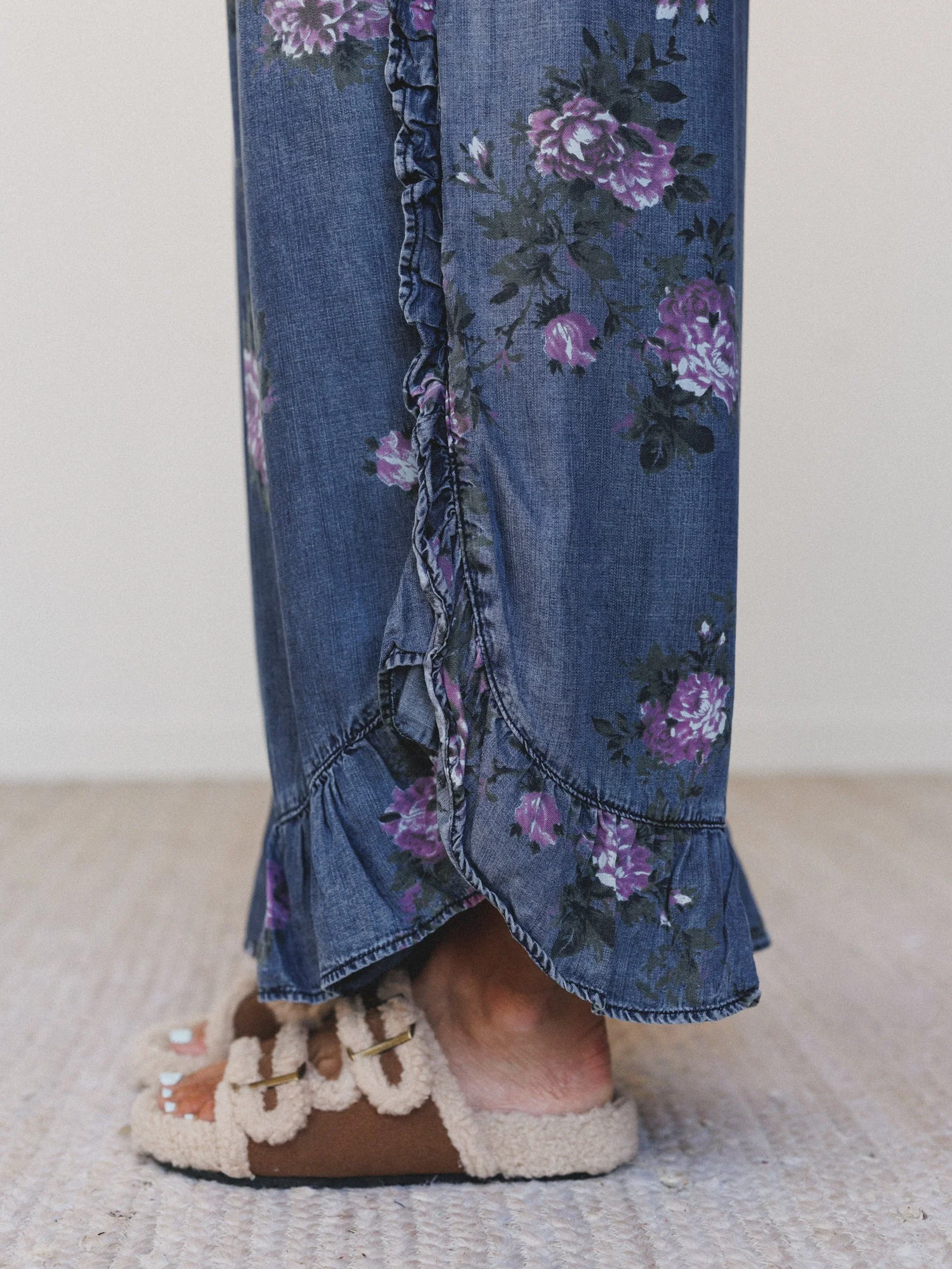 Windflower Wide Leg Pants - Denim - Image 2
