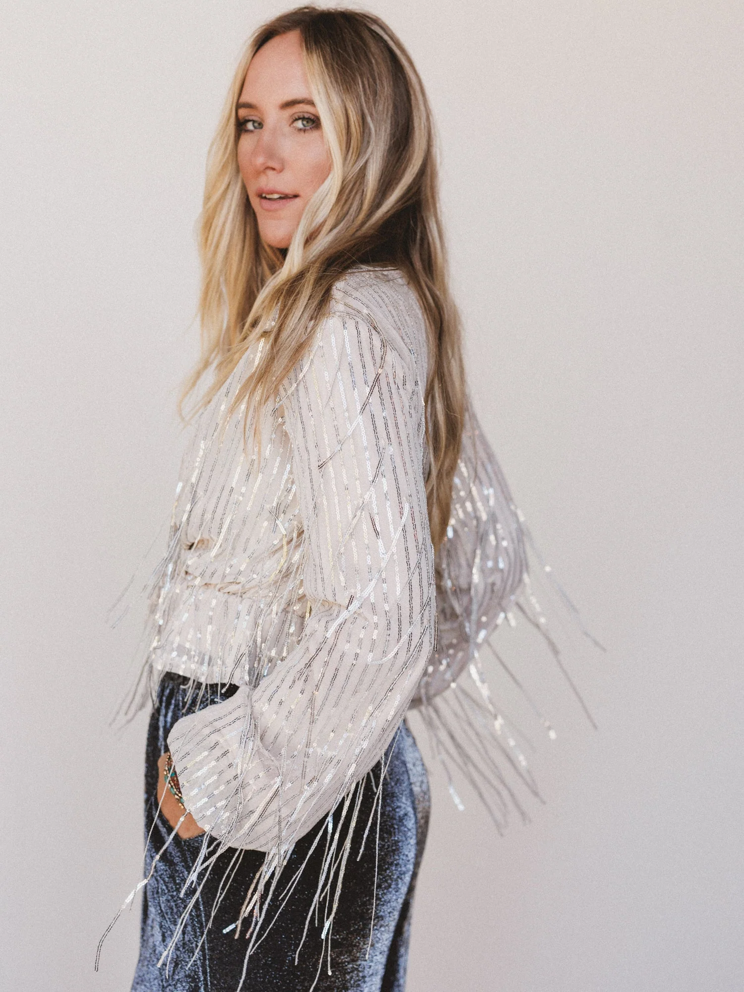 Wistella Top - Silver - Image 3