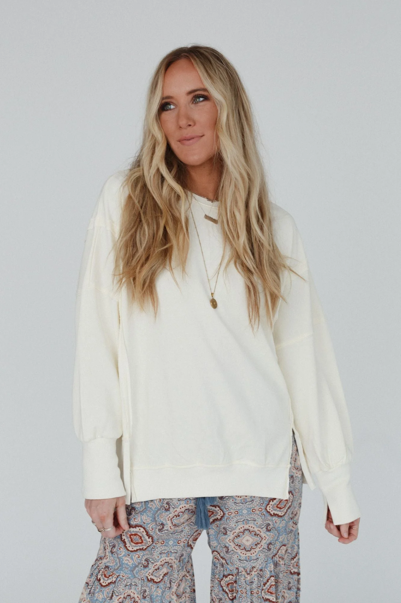 Work It Out Sweatshirt - Ivory - Image 3