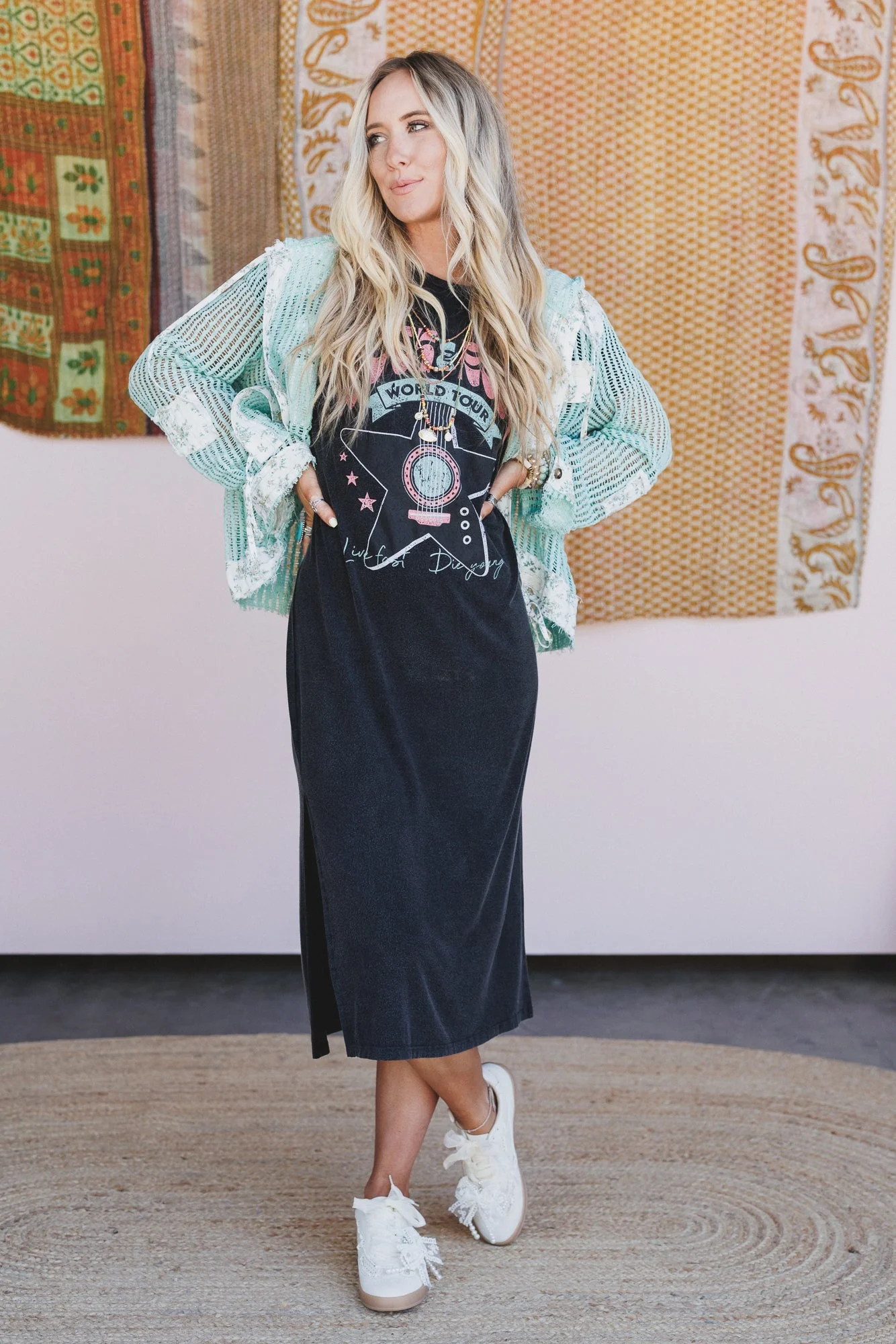 World Tour Tee Dress - Black - Image 6