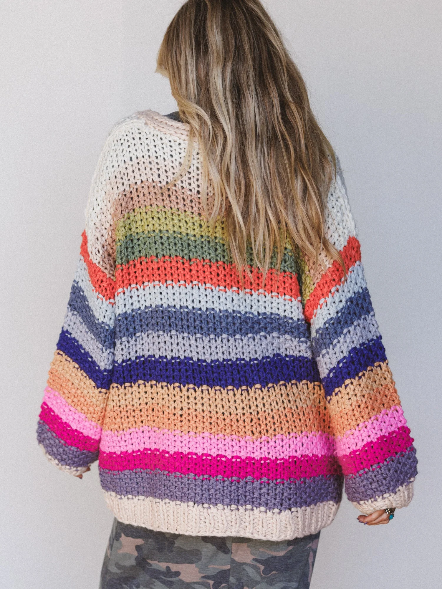 Wrapped up in Color Knit Cardigan - Cream - Pre Order - Image 5