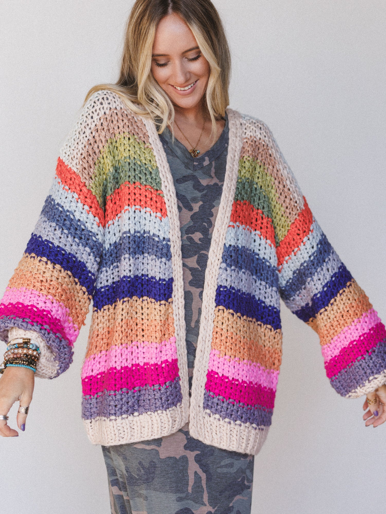 Wrapped up in Color Knit Cardigan - Cream - Pre Order - Image 6