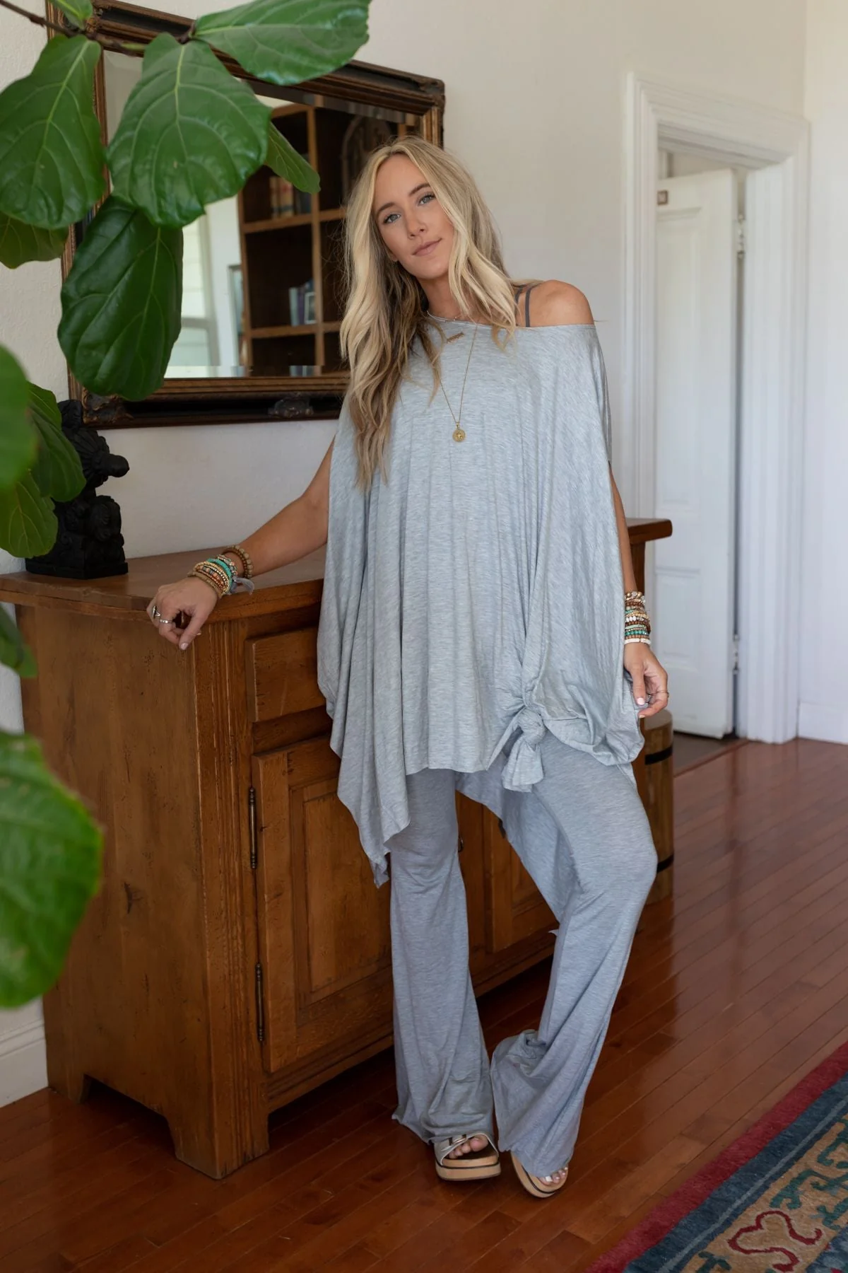 Wren Tunic and Cher Flare Set - Heather Gray - Image 5
