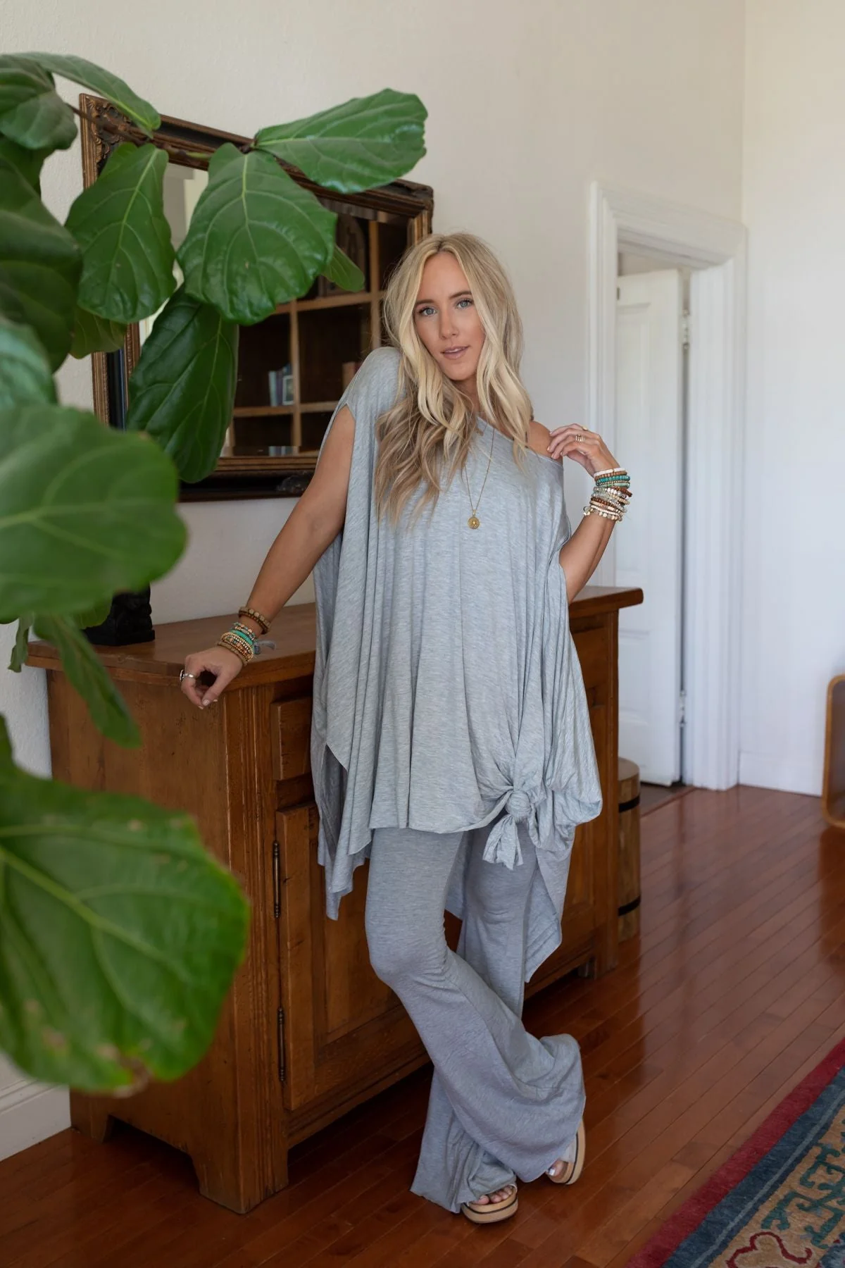 Wren Tunic and Cher Flare Set - Heather Gray - Image 9