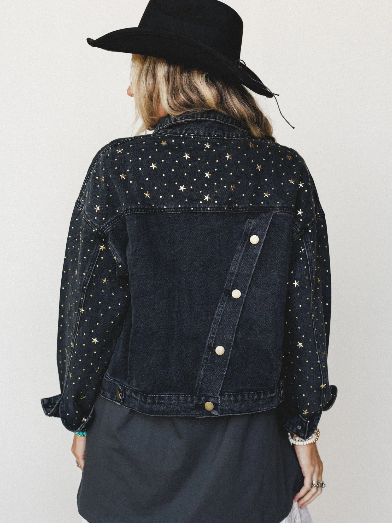 Written In The Stars Denim Jacket - Black - Image 6