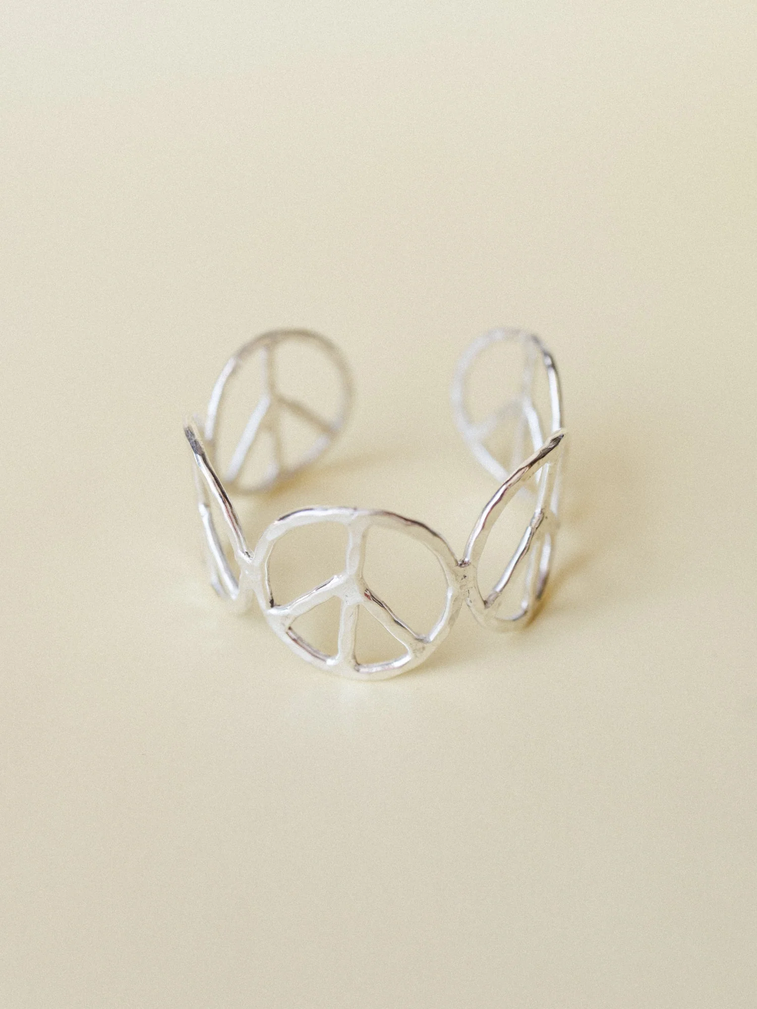 Ziggy Peace Sign Bracelet - Silver - Image 3